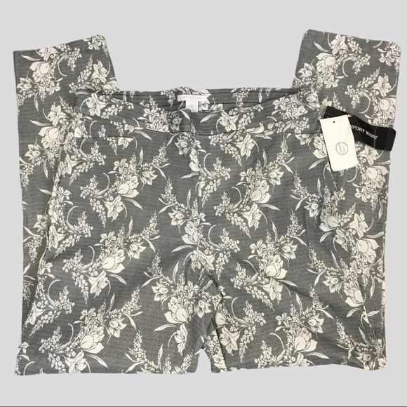 Linda Mathews NWT Pique Print Pants Womens Large High Waist Stretchy - Picture 6 of 10
